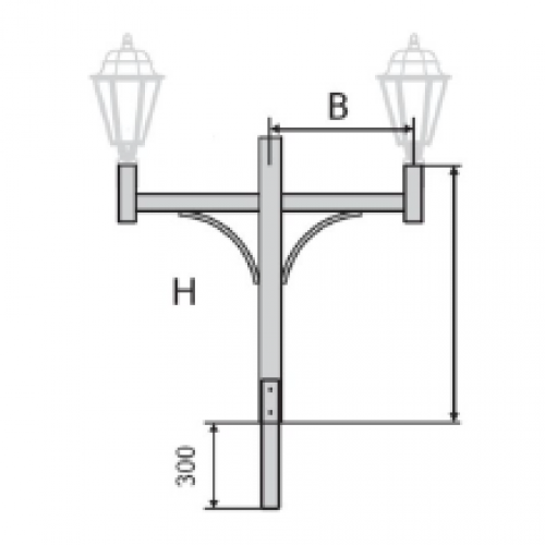 К58-0,4-0,8-1-5 кронштейн двухрожковый