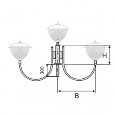 К31-0,7-0,9-1-5 кронштейн трехрожковый